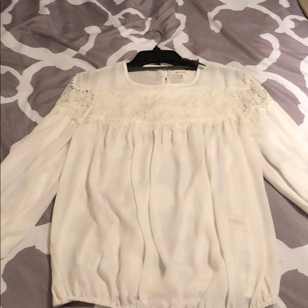 Max Studio White Lace Tunic